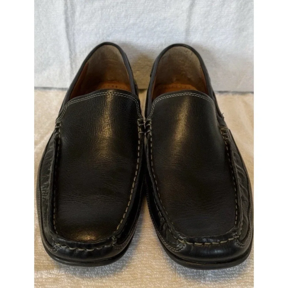 G.H. Bass & Co. Hank Men's Black Leather Driving Loafers Slip-On Shoes Men 10.5